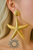Altın Kaplama Deniz Yıldızı Küpe thumbnail 2