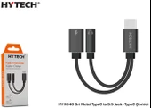 Hytech HY-XO40 Gri Metal TypeC to 3.5 jack+TypeC Çevirici - 1
