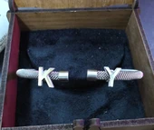 Yeni Tasarım Çelik Kasa Gümüş Harf Bileklik - Gümüş thumbnail 6