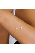925 Gümüş | Mini Harf Bileklik thumbnail 1