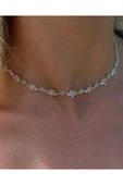 925 Ayar Gümüş Star Choker Kolye - 3