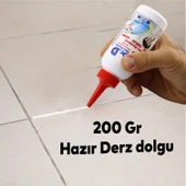 300 Gram Beyaz Derz Dolgu Fayans Seramik Mermer Yer Duvar Cam Mozaik Arası Tamir Derz Yenileme Dolgu thumbnail 2