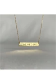 925 Gümüş | Plaka İstediğiniz Yazdır Kolye thumbnail 1