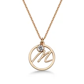 Taşlı Çember M Harf kolye thumbnail 1