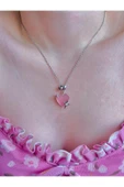 316L Pembe Kalp Kolye thumbnail 1