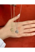 925 Ayar Gümüş Çizisel Güneş Kolye thumbnail 2