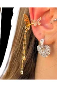 316 L Çelik Butterfly Earcuff Küpe thumbnail 1