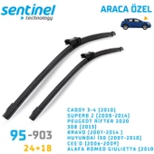 Sentinel Caddy 07-17/Super B 08-14/Rifter 2020->/ 308 14-19/ Bravo 07-14/i30 07-10/Ceed 06-09 Ön Silecek - 2