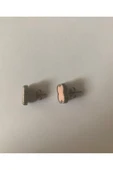 316L Çelik Cleef Model Pembe Küpe - 4