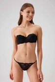 Pierre Cardin 4032 Siyah Pisa Balenli Straplez Push Up Dolgulu Sütyen Ve Külot Takımı thumbnail 1