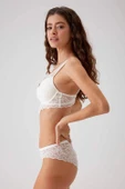 Pierre Cardin 4737 Ekru Rome Balenli Soft Push Up Dantelli Sütyen Ve Külot İç Çamaşır Takımı thumbnail 3