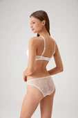 Pierre Cardin 4031 Ekru Milan Balenli Push Up Dolgulu Dantelli Sütyen Ve Külot Takımı - 2