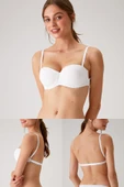 Pierre Cardin 6027 Beyaz Pisa Push Up Straplez Multi Function Mikro Sütyen Askı Hediyeli thumbnail 3
