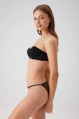 Pierre Cardin 4032 Siyah Pisa Balenli Straplez Push Up Dolgulu Sütyen Ve Külot Takımı thumbnail 4