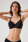 Pierre Cardin 6104 Siyah Barcelona Balenli Desteksiz Kalın Askılı Tek Mikro Sütyen thumbnail 1