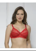 Moonlight 2569 Kırmızı Dantelli Balenli Toparlayıcı Sütyen thumbnail 1