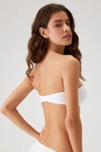 Pierre Cardin 6102 Beyaz Versay Balenli Desteksiz Straplez Mikro Sütyen thumbnail 2
