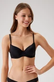 Pierre Cardin 6005 Siyah Adria Balenli Destekli / Push Up Dolgulu Mikro Sütyen Askı Hediyeli - 1
