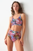 No Gossip 239106 Kadın Leopar Dolores Toparlayıcı Bikini Üst thumbnail 4