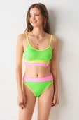 NO GOSSİP JOJOBA PARÇALI BÜSTİER TEK ÜST BİKİNİ neon yeşil thumbnail 1