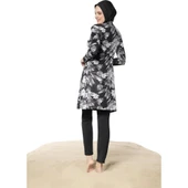 Ruko Maio 22150 Siyah Renk Kadın Büyük Beden Likralı Tesettür Mayo thumbnail 3