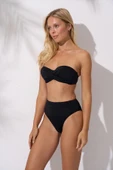 Pierre Cardin 241242 Dolgulu Straplez Bikini Takımı SIYAH thumbnail 1