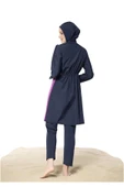 Ruko Maio 22143 Kadın Paraşüt Tesettür Mayo İndigo 2 Tam Tesettür thumbnail 2