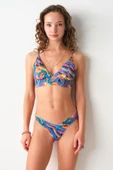 No Gossip 239100 Crush Sırtı Çapraz Üçgen Bikini Üst - 2