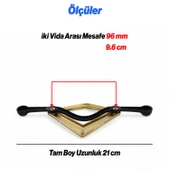 Altın Renk Gold Metal Çekmece Dolap Kulpu 96 mm | Lüx Mobilya Kapak Kolu Ergonomik ve Şık Tasarım thumbnail 2
