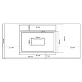 Real Stone Flatstone 90x50 Antrasit Etajerli Granit Banyo Lavabosu - 2