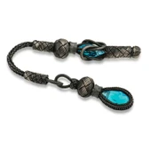 1000 Ayar Gümüş Zirkon Taşlı Kazaz Püsküllü - 1