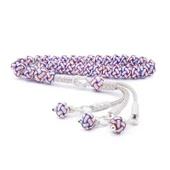 Mavi Kırmızı Beyaz Gümüş Trabzon Kazaziye Tesbih - 1