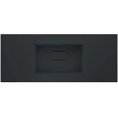 Real Stone Flatstone 80x50 Siyah Etajerli Granit Banyo Lavabosu - 1