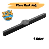 Saral Çizgili Füme Renk Metal Kulp 224 mm 22.4 cm Mobilya Çekmece Mutfak Dolabı Dolap Kapak Kulplar thumbnail 3