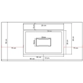 Real Stone Flatstone 80x50 Antrasit Etajerli Granit Banyo Lavabosu - 3