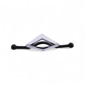 Gümüş Krom Metal Kulp 96 mm Dekoratif Dolap ve Çekmece Kapak Kolu Lüx Mobilya Kulpları Dekoratif thumbnail 8