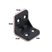 Plastik L Köşe Bağlantı Aparatı, L Plastik Gönye Köşebent Siyah 12 Adet thumbnail 4