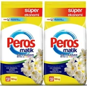Peros Matik Toz Çamaşır Deterjanı 20KG Yasemin Çiçeği (Beyaz ve Renkliler) (134 Yıkama) (2PK*10KG) - 1