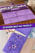 Yer Mopu Fayans Duvar Yüzey Temizlik Mikrofiber Mandallı Mop Temizlik Seti - Kova Mop Seti - 3