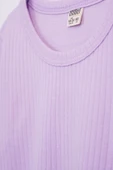 Basic Fitilli İnterlok Kumaş %100 Pamuk 1-5 Yaş Beyaz Bebek Pijama Takımı - 4