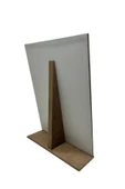 Süet Kumaş Sütlü Kahve Renk Tırnaklı Ayaklı 24/34 Cm  Tesbih-Kolye-Zincir Sergileme Standı - 3