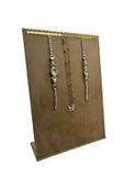 Süet Kumaş Sütlü Kahve Renk Tırnaklı Ayaklı 24/34 Cm  Tesbih-Kolye-Zincir Sergileme Standı - 1