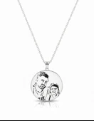 925 Ayar Resimli Gümüş Kolye thumbnail 1