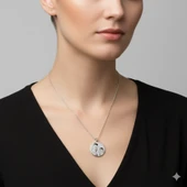 925 Ayar Resimli Gümüş Kolye thumbnail 2