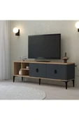 Evmo Home 3505 Era TV Ünitesi 150 Cm Kapaklı Raflı Antrasit - Sepet - 2