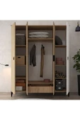 Evmo Home 6404 Neva 4 Kapılı 200 Cm Gizli Çekmeceli Gardırop , Elbise Dolabı , Genç Odası Sepet - Beyaz - 3