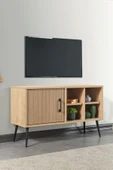 Evmo Home 3110 Şile Metal Ayaklı Metal Kulplu 100 Cm Tv Ünitesi - Yunus Safir - 2