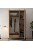 Evmo Home 6301 Neva 3 Kapılı 200 Cm Gizli Çekmeceli Gardırop , Elbise Dolabı , Genç Odası Sepet - 3