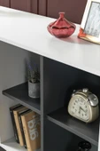 Evmo Home 4612 Şile Metal Ayaklı Metal Kulplu Konsol 160 LIK - Yemek Odası - Salon Odası Beyaz - 8