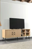 Evmo Home 3610 Şile Metal Ayaklı Metal Kulplu 160 Cm TV Ünitesi - Yunus Safir - 2